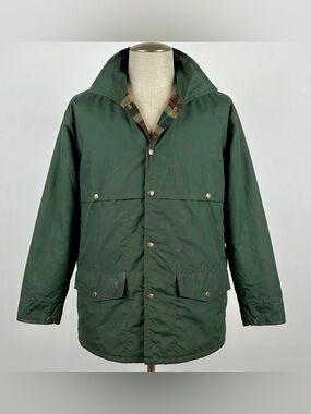 Vintage Pioneer Mens Large Wool Lined Field Jacket Green Canvas Barn Coat Canada